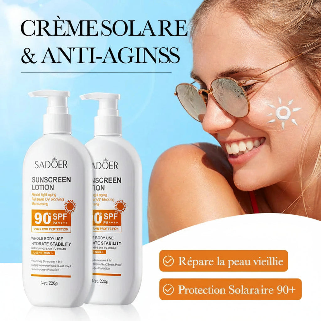 Avantages clés de la crème solaire.